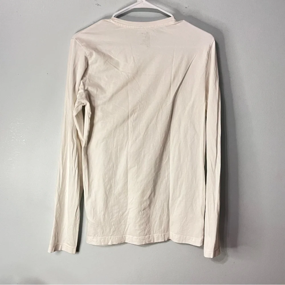 Long sleeve cotton tee Beach vacation Lobster with scoop neck oversized Small - Picture 4 of 6